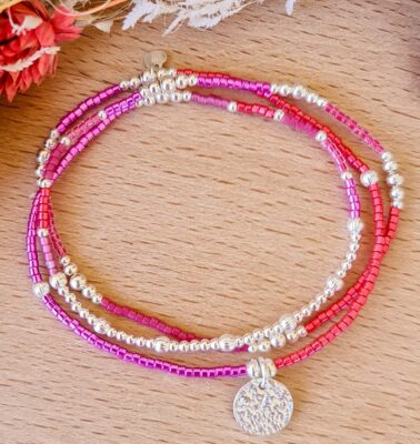BRACELET TRIPLE ou COLLIER "DAFNEY"